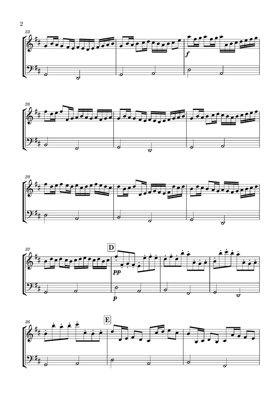 Canon in D for Flute and Cello Canon in D for Flute and Cello Flute scores gallery preview page 2