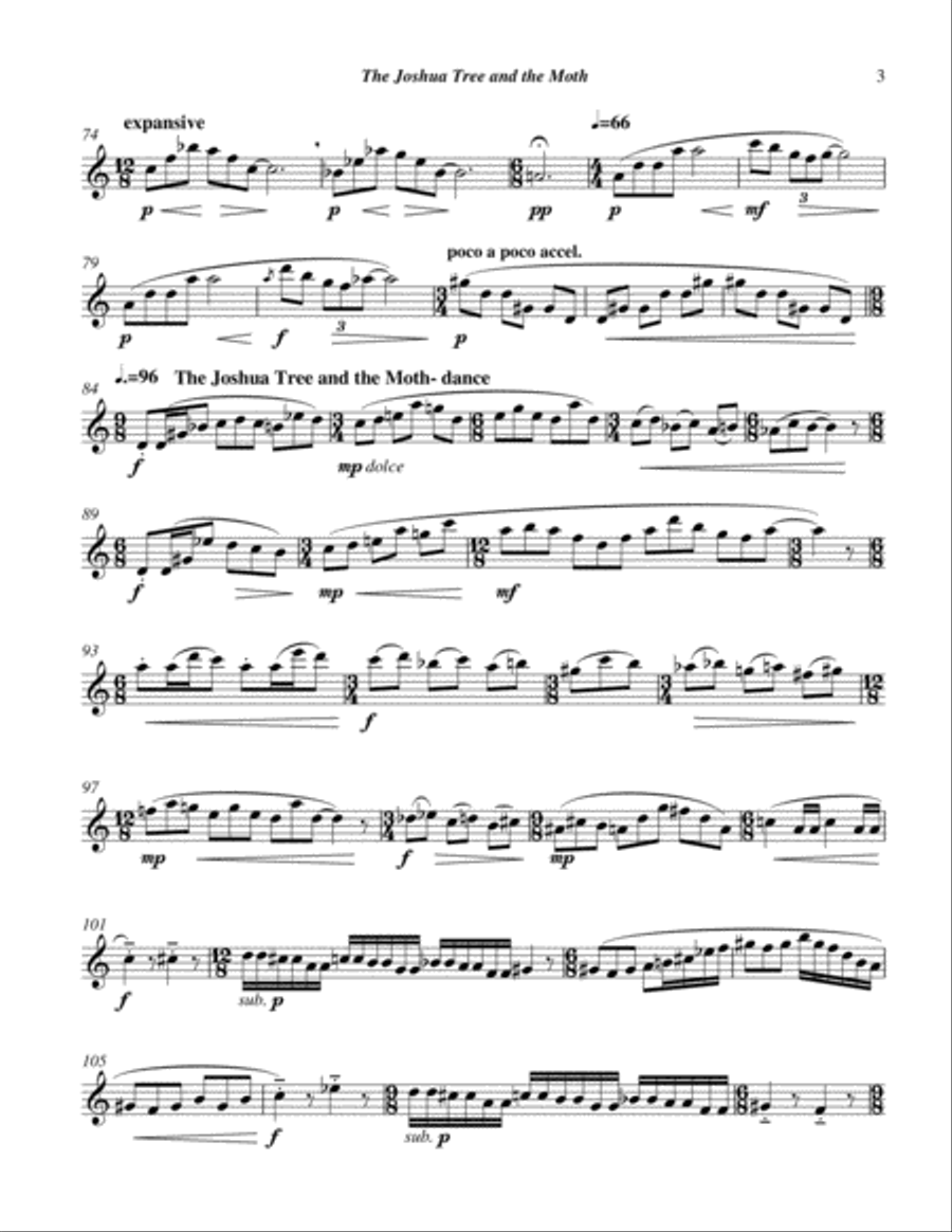 Three Desert Fables for solo oboe Oboe Solo scores gallery preview page 6