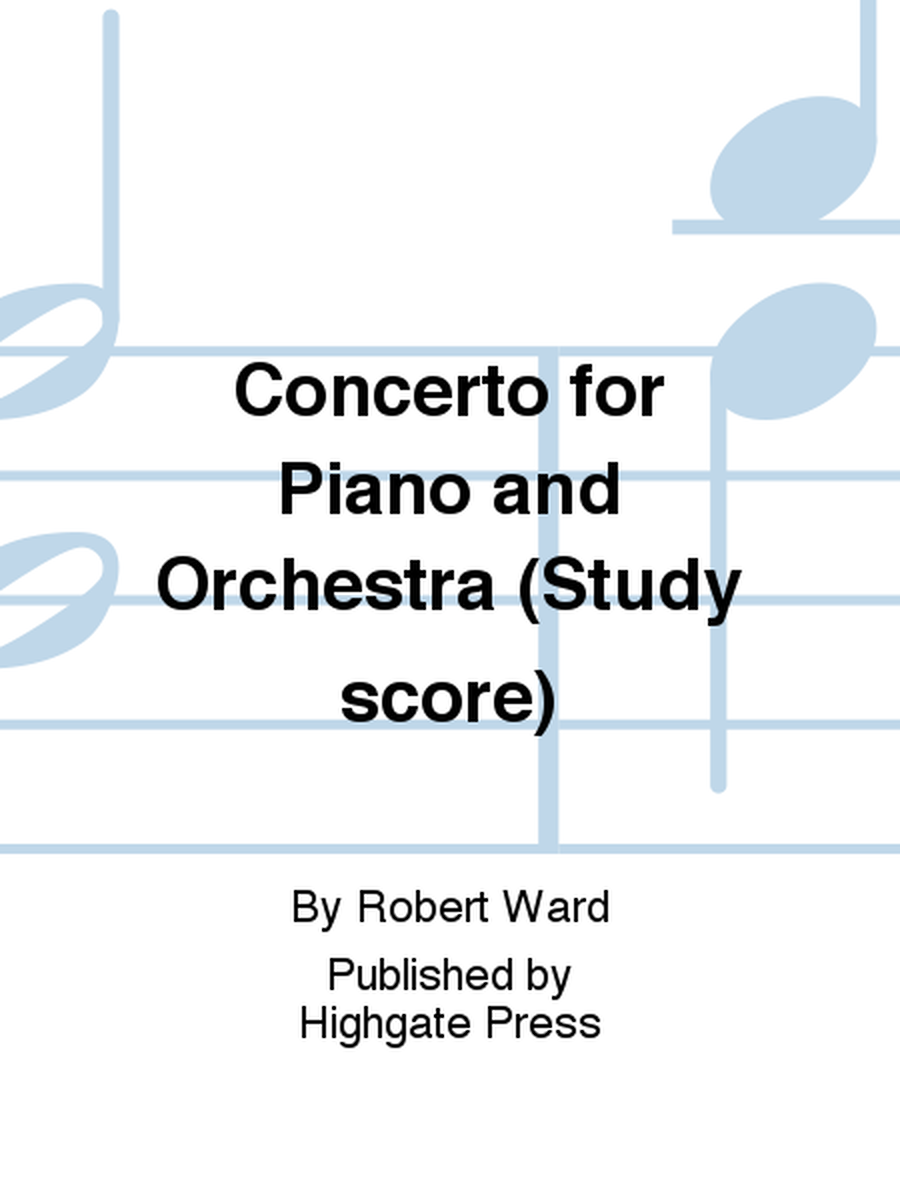 Concerto for Piano and Orchestra (Study score)