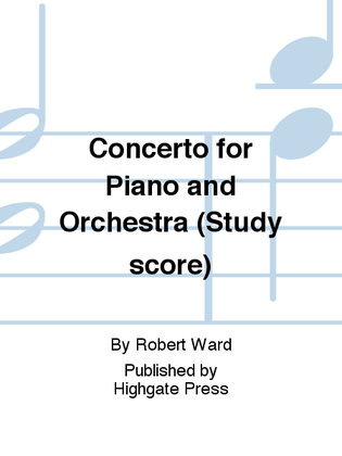 Book cover for Concerto for Piano and Orchestra (Study score)