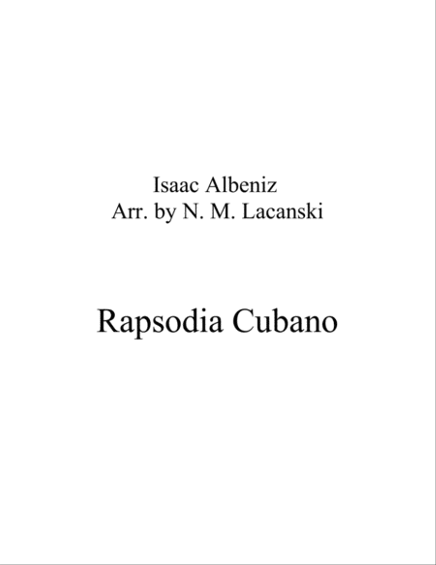Rapsodie Cubano String Quartet scores gallery preview page 1