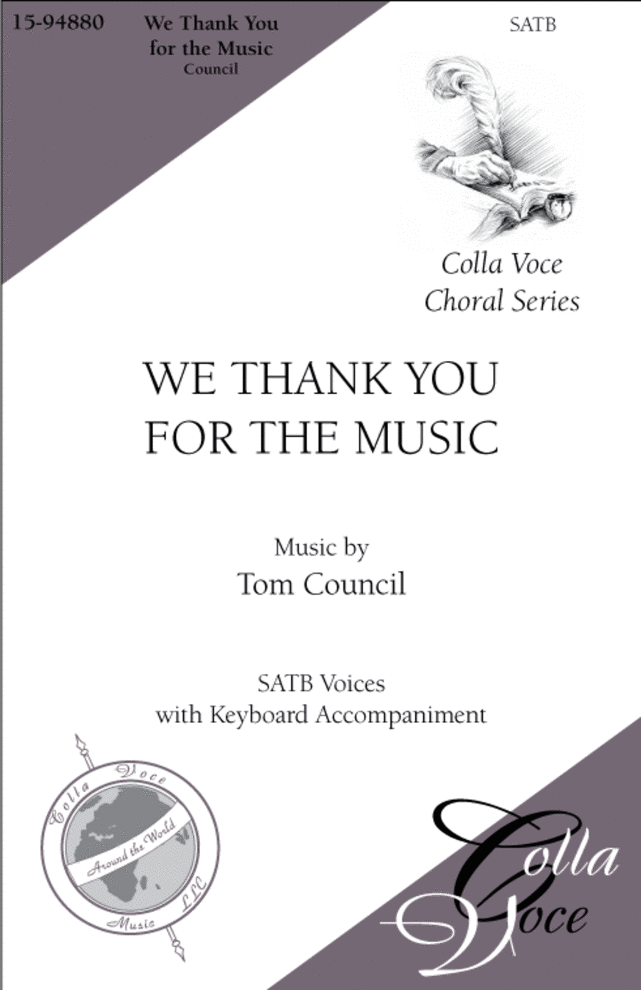 We Thank You for the Music (Choral Score) 4-Part scores gallery preview page 1