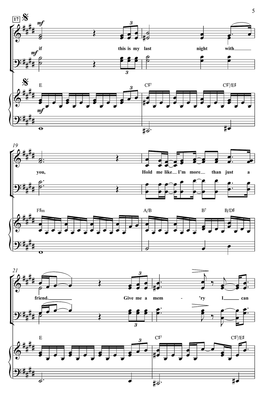 All I Ask 4-Part scores gallery preview page 5