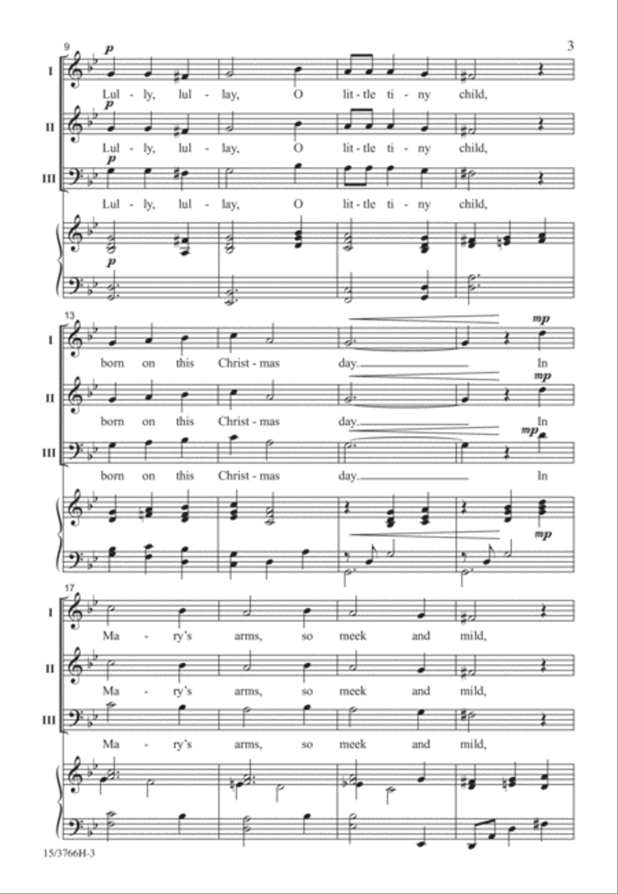 Lullay, Noel 3-Part scores gallery preview page 3