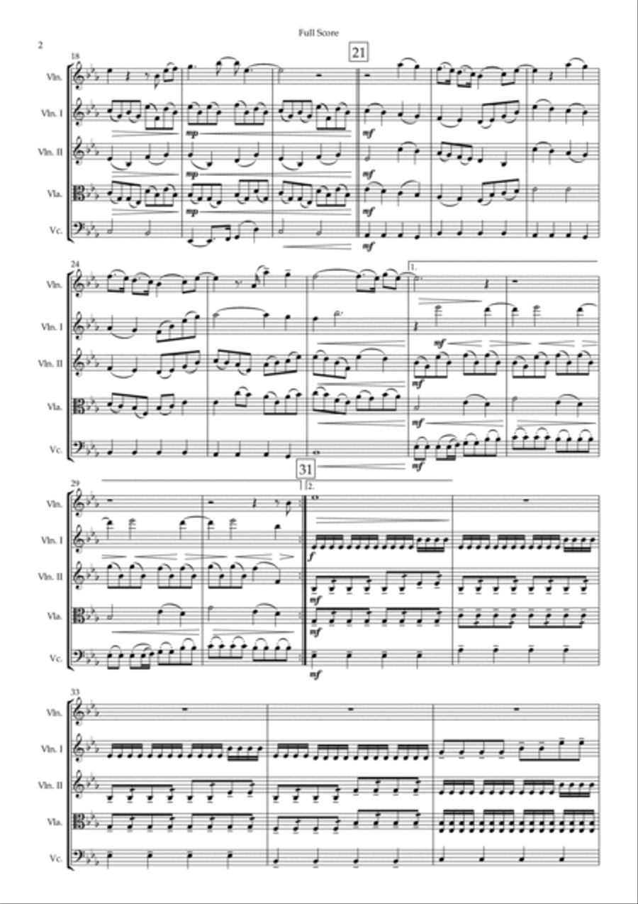 Fix You String Quintet scores gallery preview page 2