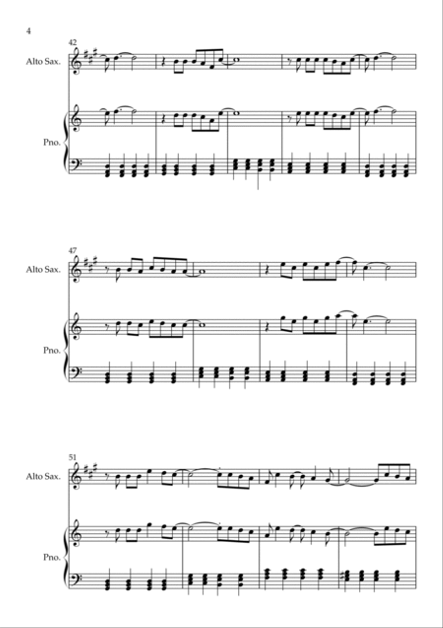 Flowers Alto Saxophone scores gallery preview page 4