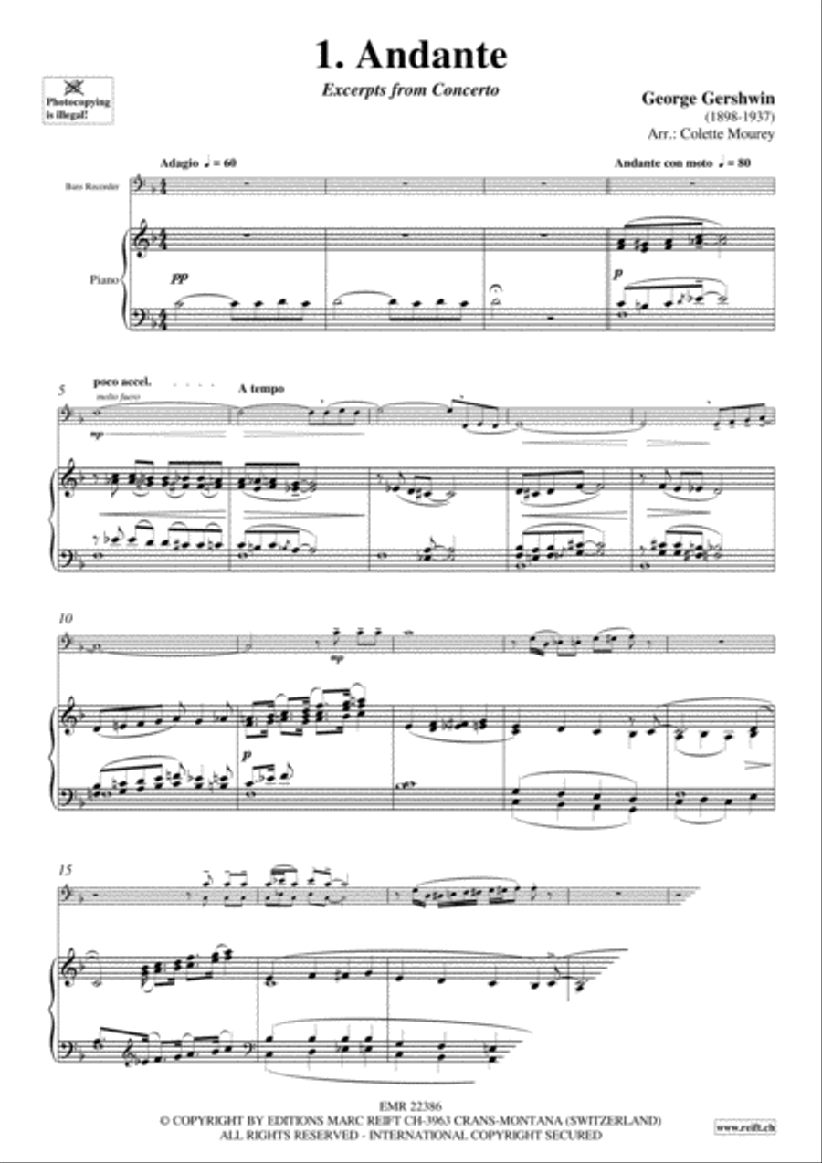 Gershwin 20 Greatest Hits Bass Recorder scores gallery preview page 3