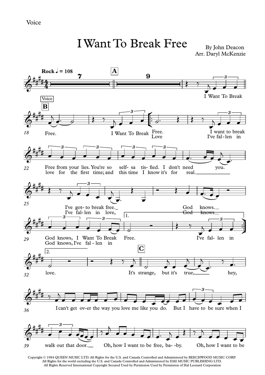 I Want To Break Free Full Orchestra scores gallery preview page 2