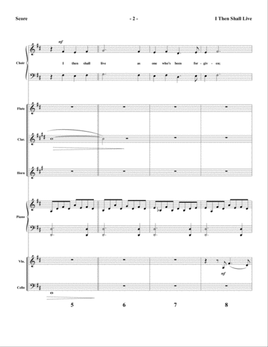 I Then Shall Live - Instrumental Ensemble Score and Parts Choir scores gallery preview page 4