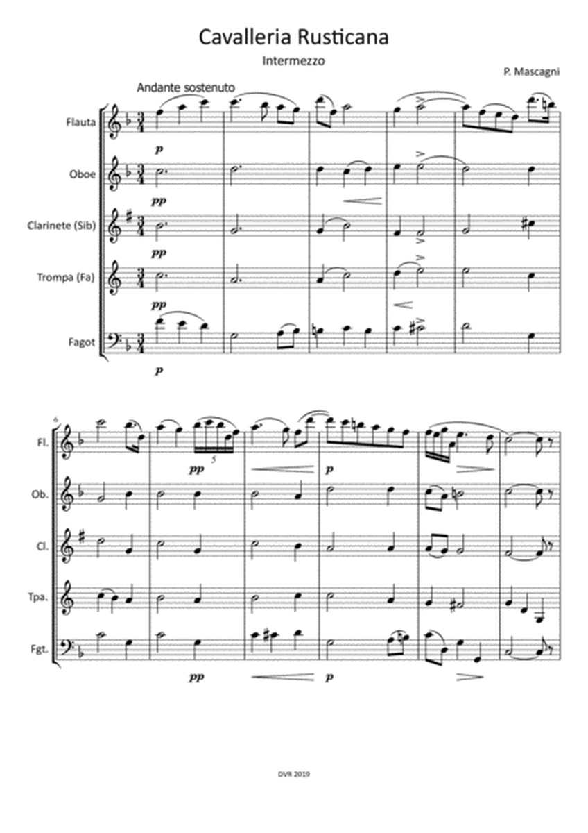Cavalleria Rusticana - Intermezzo (Wind Quintet) image number null