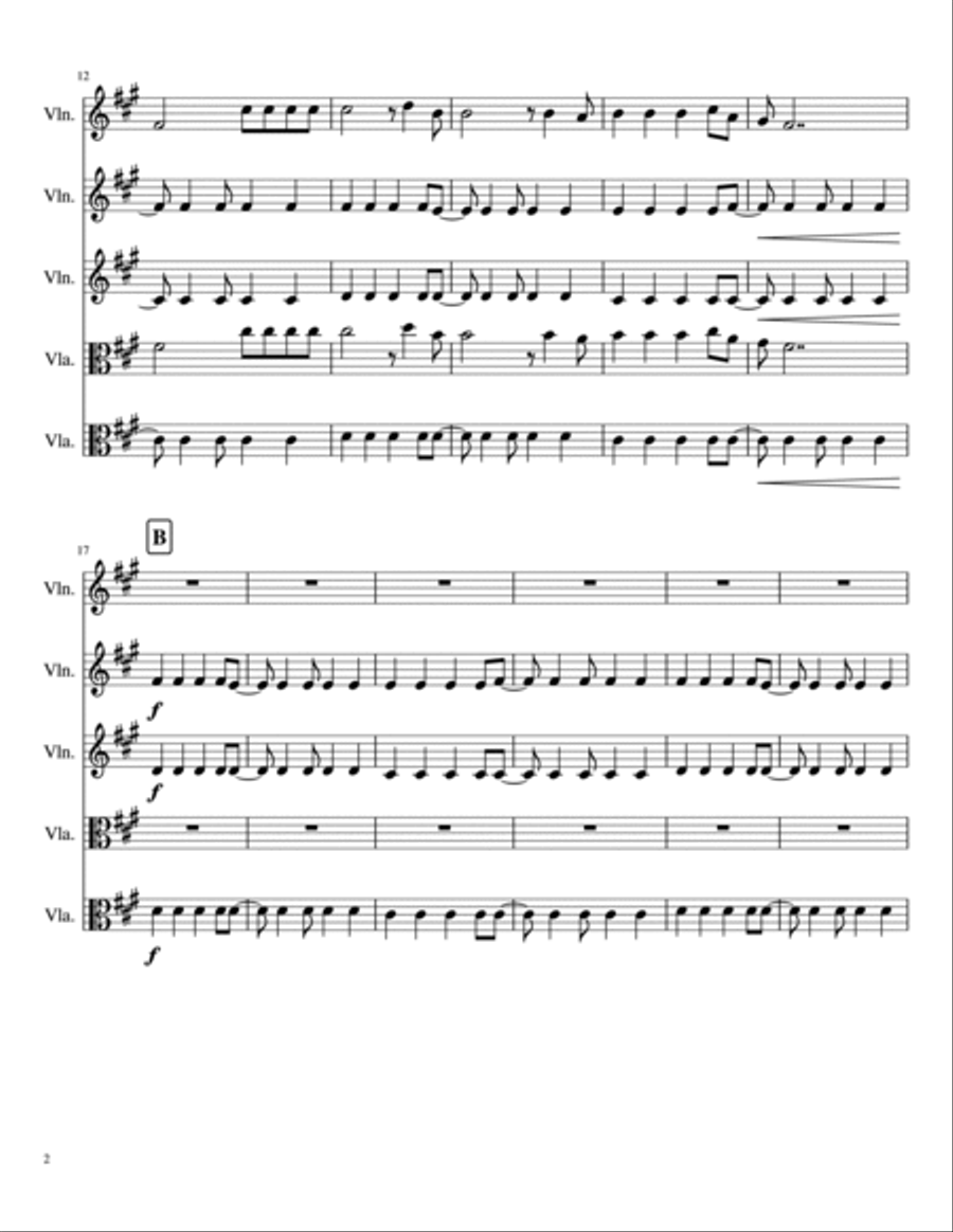 Viva La Vida String Trio scores gallery preview page 2