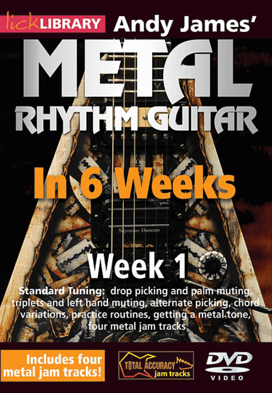 Andy James' Metal Rhythm Guitar in 6 Weeks Electric Guitar scores gallery preview page 1