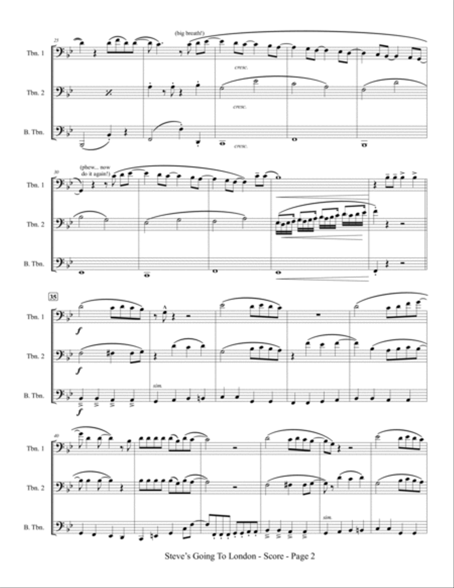 Steve's Going To London Trombone scores gallery preview page 6