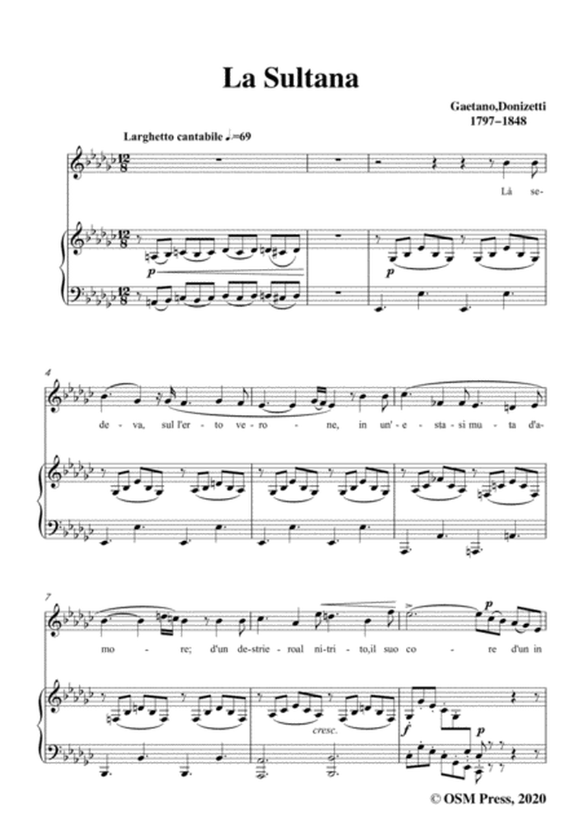 Donizetti-La Sultana,in e flat minor,for Voice and Piano