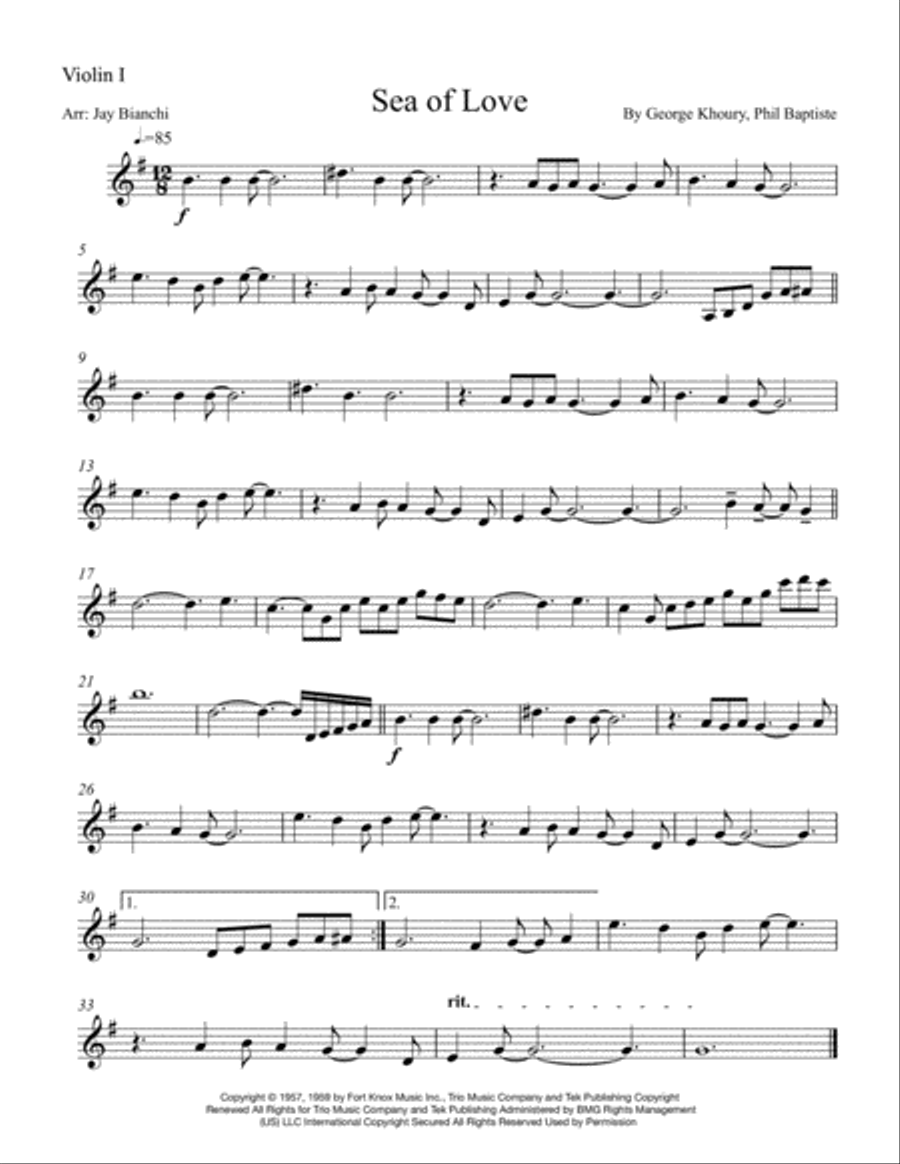 Sea Of Love String Trio scores gallery preview page 4