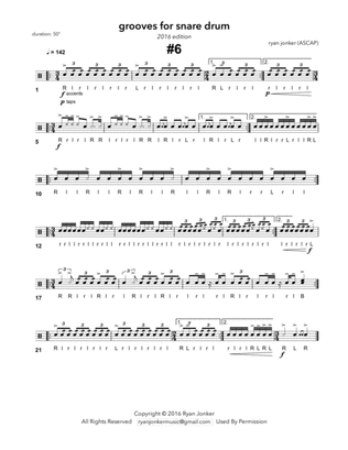 Groove #6 for Snare Drum