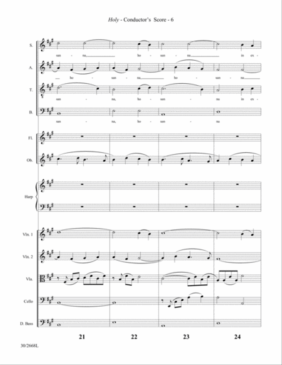 Holy (Sanctus) - Instrumental Ensemble Score and Parts Flute scores gallery preview page 6