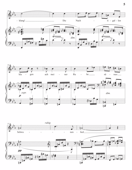 STRAUSS: Als mir dein Lied erklang, Op. 68 no. 4 (transposed to E-flat major)