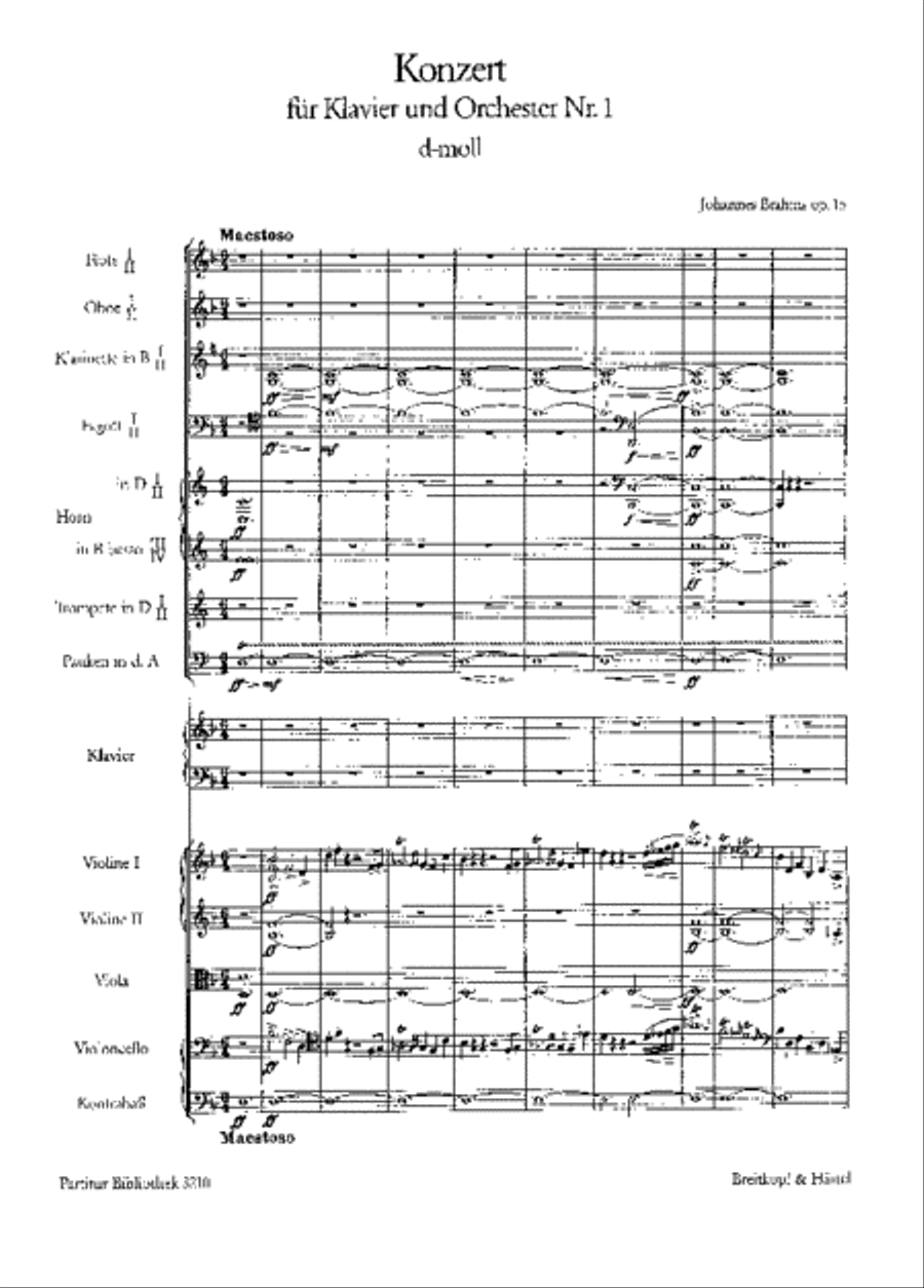 Piano Concerto No. 1 in D minor Op. 15 Orchestra scores gallery preview page 2