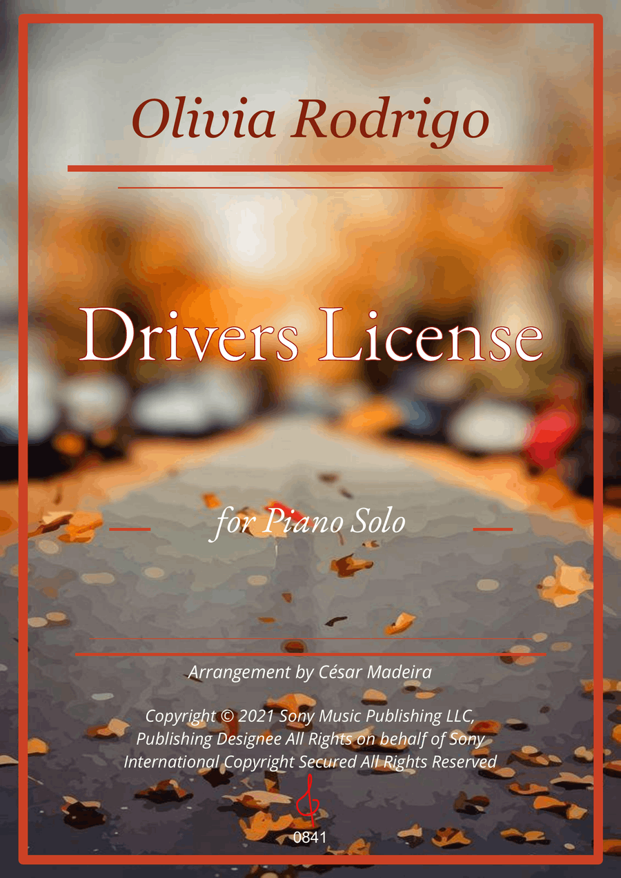 Drivers License Drivers License Piano, Vocal scores gallery preview page 1