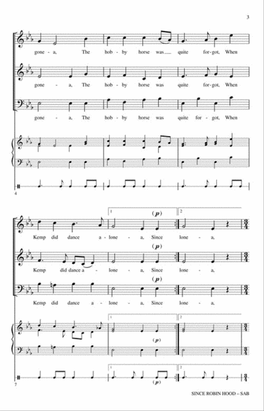 Since Robin Hood 3-Part scores gallery preview page 3