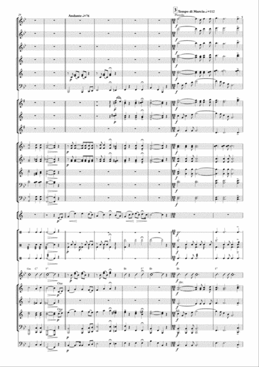 La Belle Americaine Grand Fantasia Brillante (A la Arban) for Baritone-B and Brass Band Concert Band scores gallery preview page 6