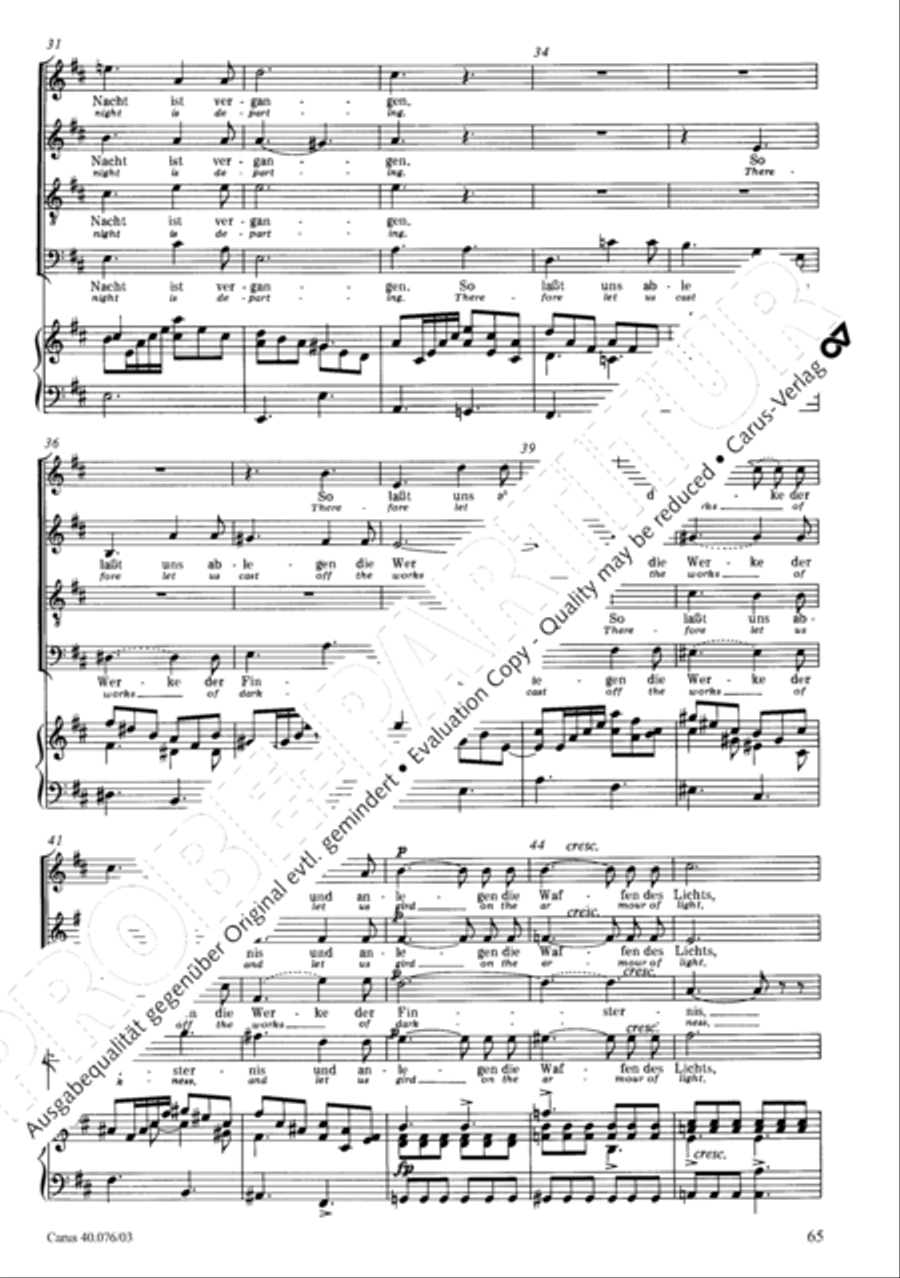Hymn of Praise, MWV A 18 SSAATB scores gallery preview page 66