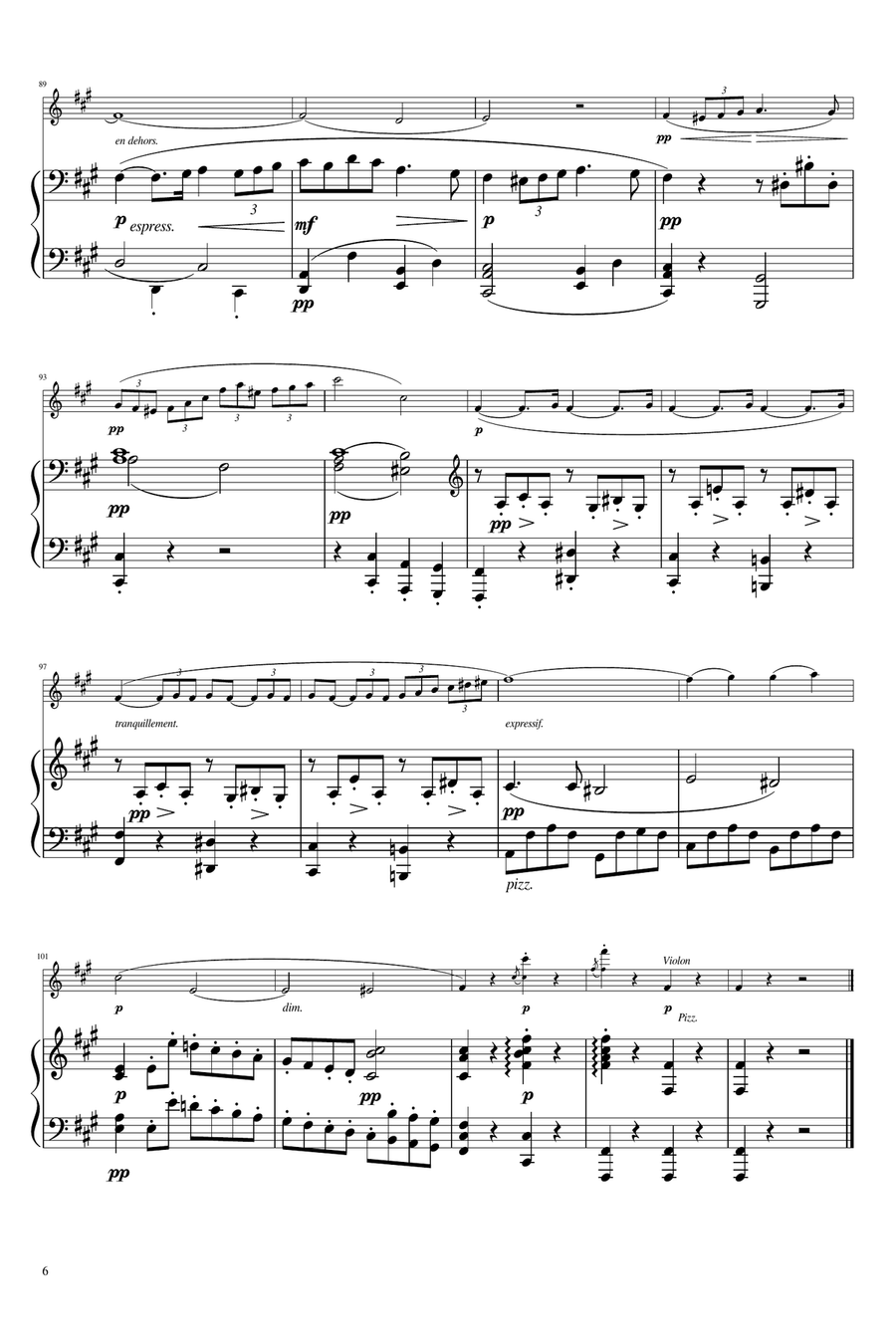 Fauré - Pavane (Op.50), for Flute or Violin and Piano Original - Score and Parts Flute Solo scores gallery preview page 6