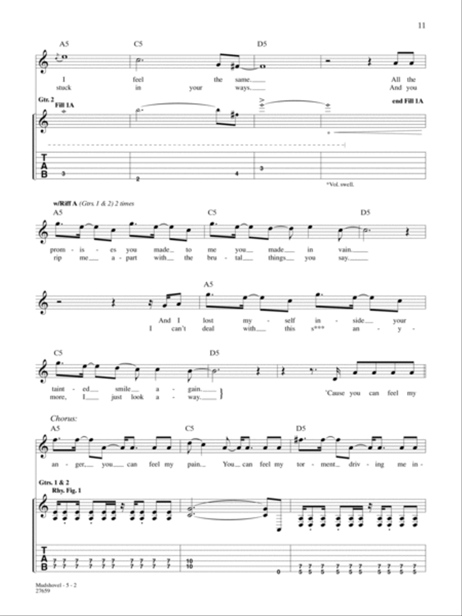 Mudshovel Guitar Tablature scores gallery preview page 2
