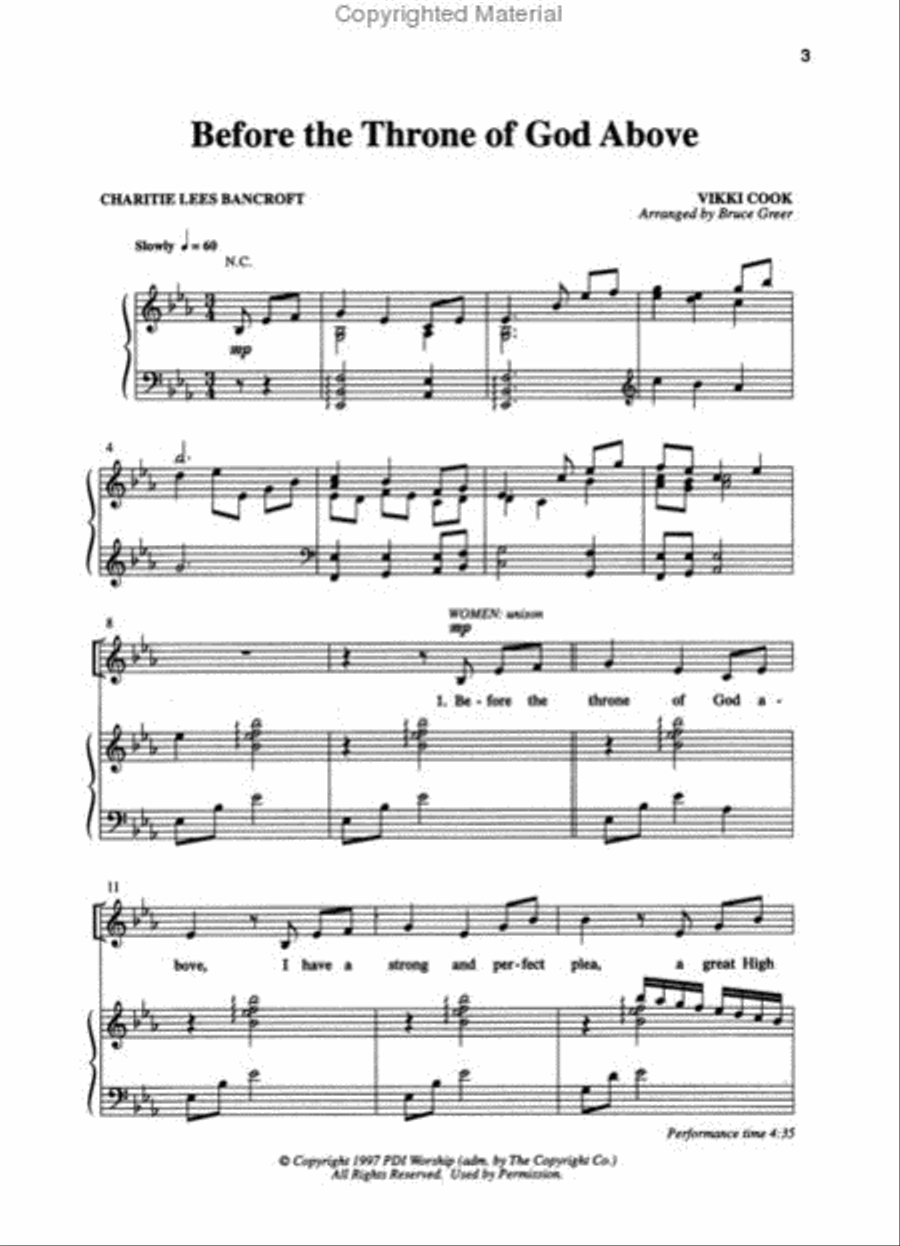 Before the Throne of God Above - Anthem 4-Part scores gallery preview page 2