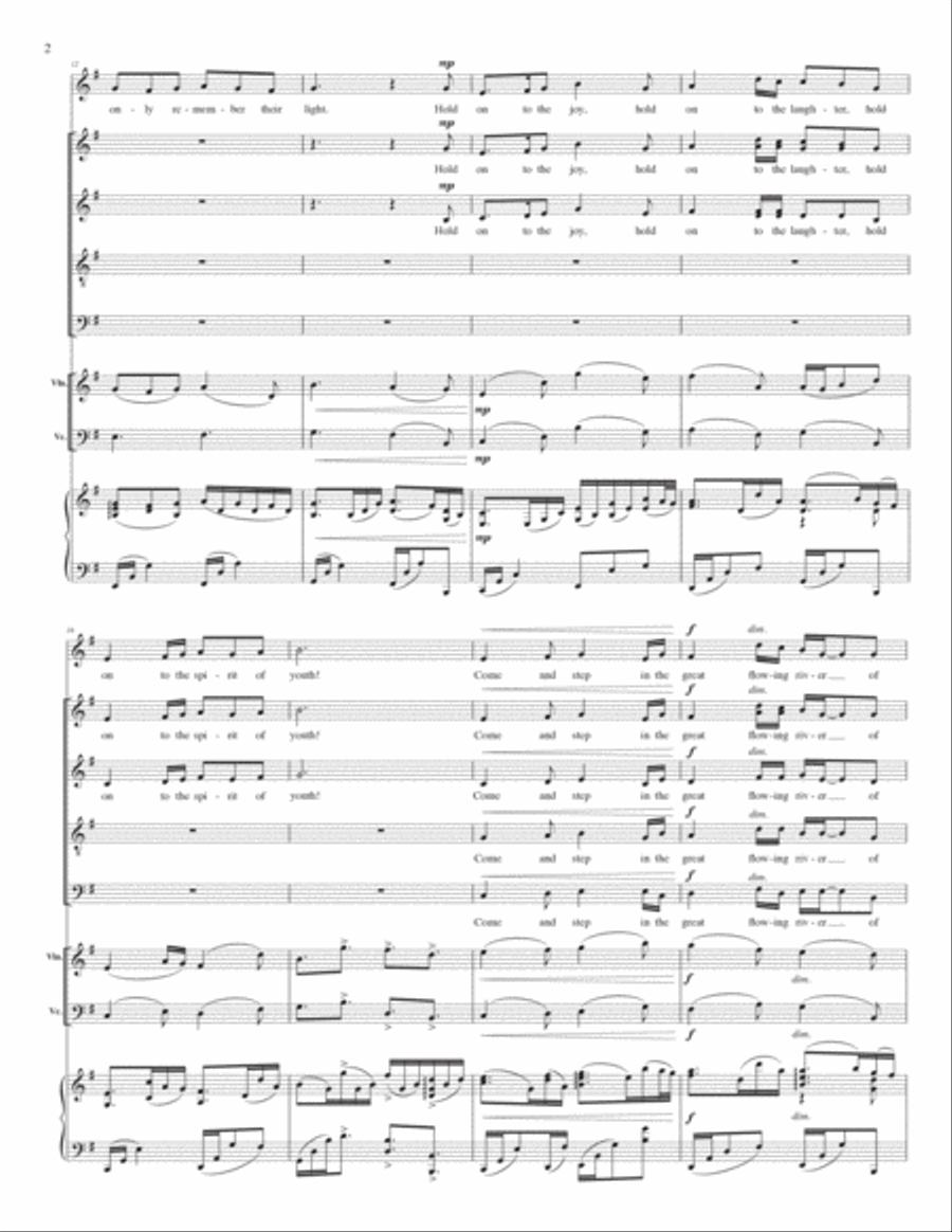 Great Flowing River (for SATB) - Full Score 4-Part scores gallery preview page 2