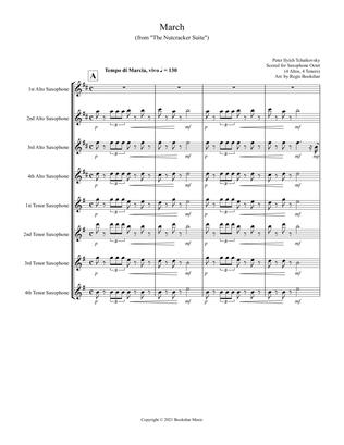 March (from "The Nutcracker Suite") (F) (Saxophone Octet - 4 Alto, 4 Tenor)
