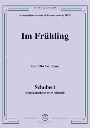 Book cover for Schubert-Im Frühling,for Cello and Piano