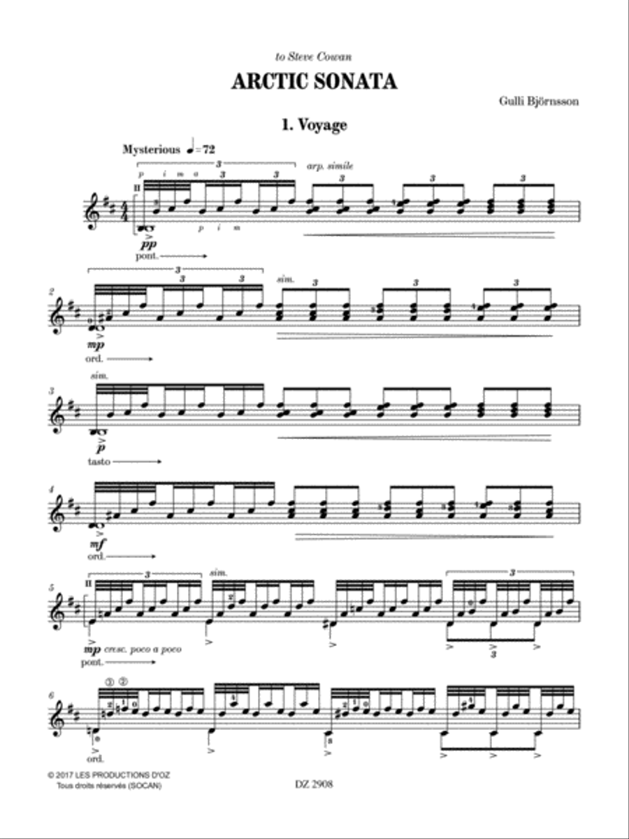 Arctic Sonata Classical Guitar scores gallery preview page 3