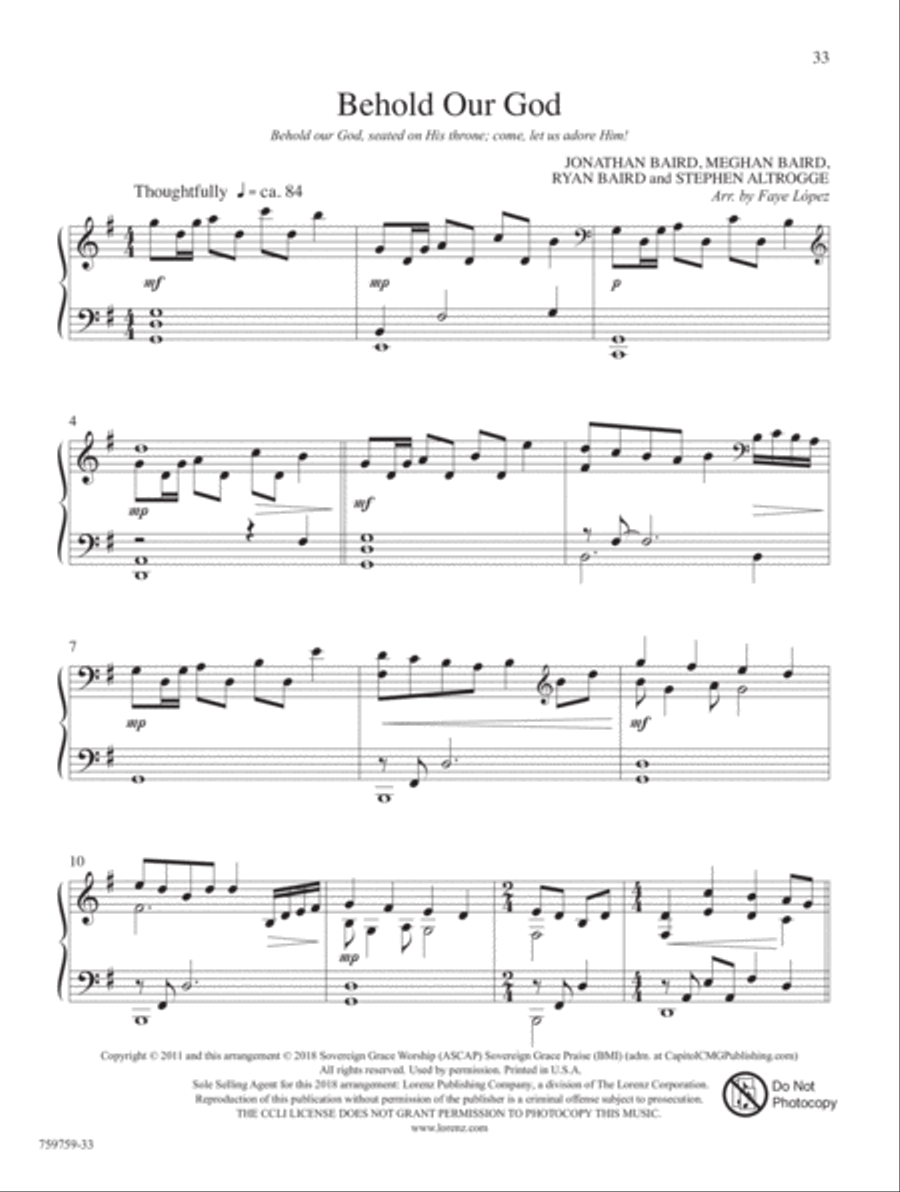 Behold the Lamb of God! Piano Solo scores gallery preview page 9