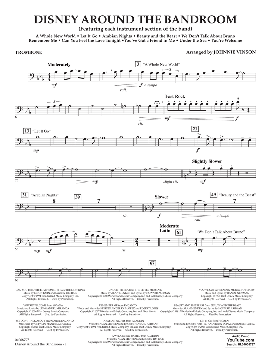 Disney Around the Bandroom - Trombone