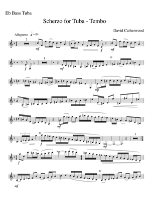 Scherzo for Tuba (Eb Bass) and Brass Band - Tembo by David Catherwood