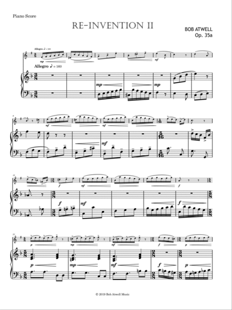 Re-Invention II Re-Invention II Clarinet Solo scores gallery preview page 2