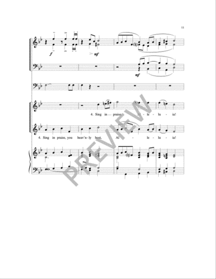 Jesus Christ is Risen Today 4-Part scores gallery preview page 15