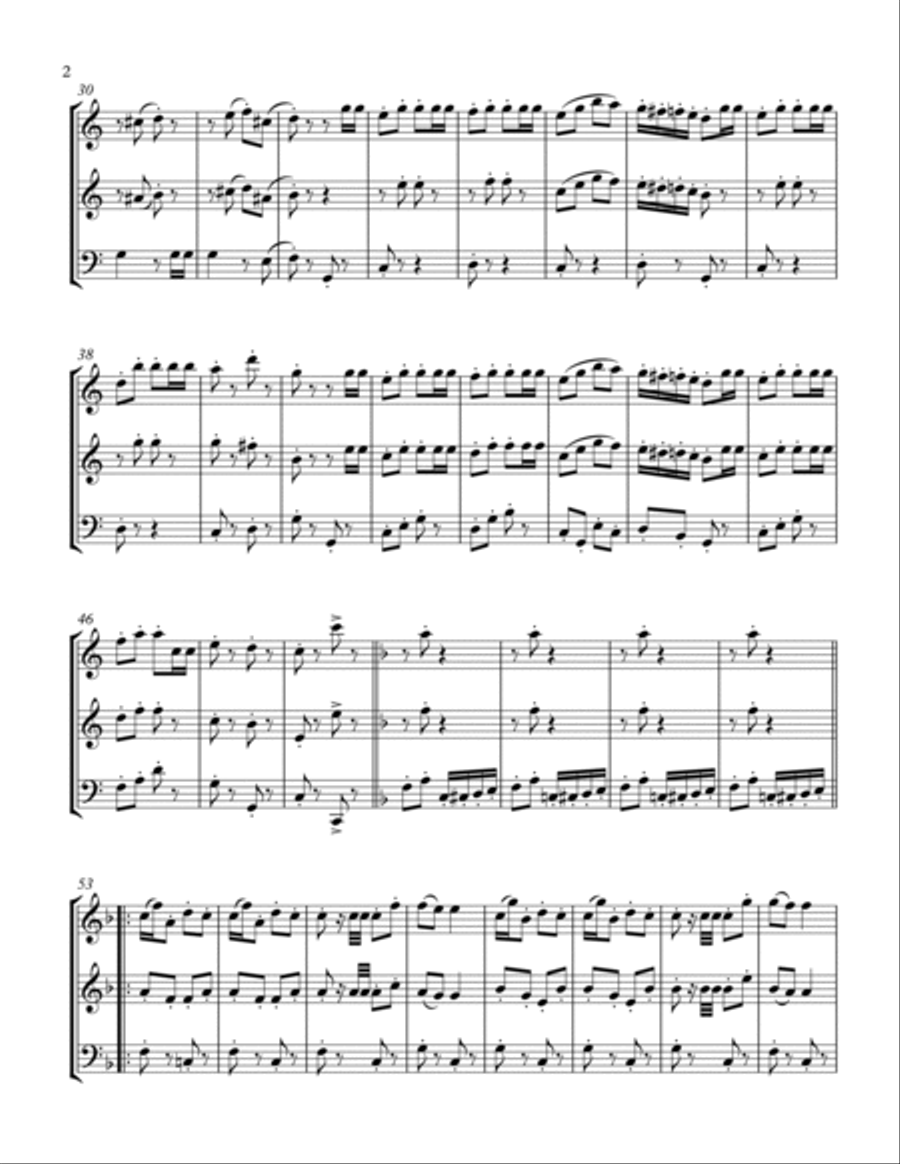 Parade of the Wooden Soldiers Woodwind Trio scores gallery preview page 2
