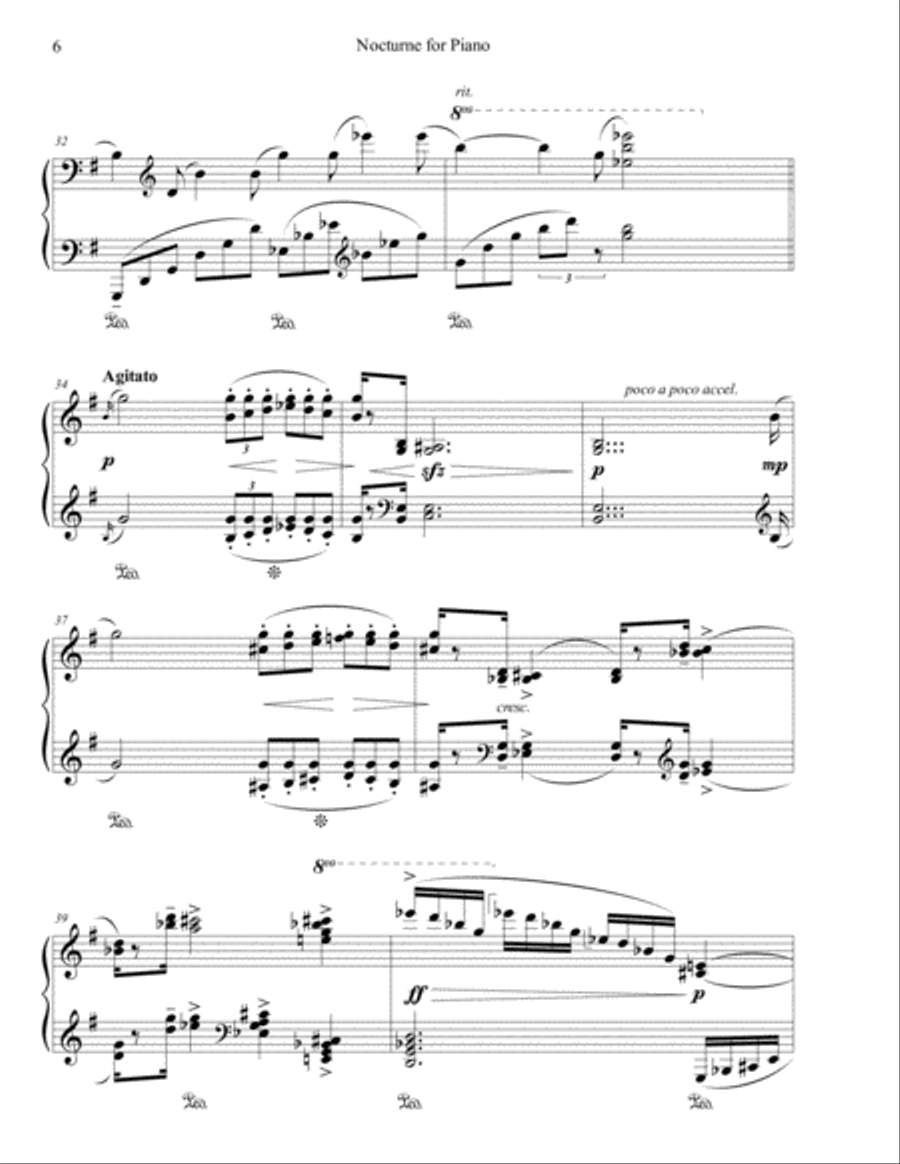 Nocturne No. 1 for Piano Piano Solo scores gallery preview page 6