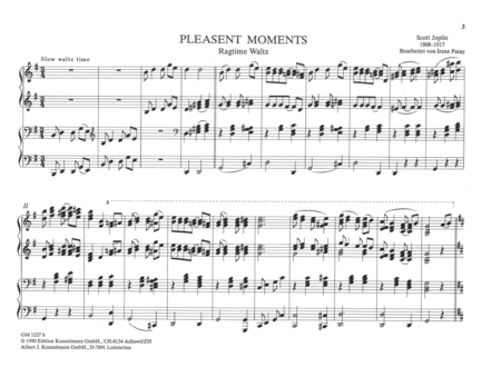 3 ragtimes for piano four hands, Volume 2
