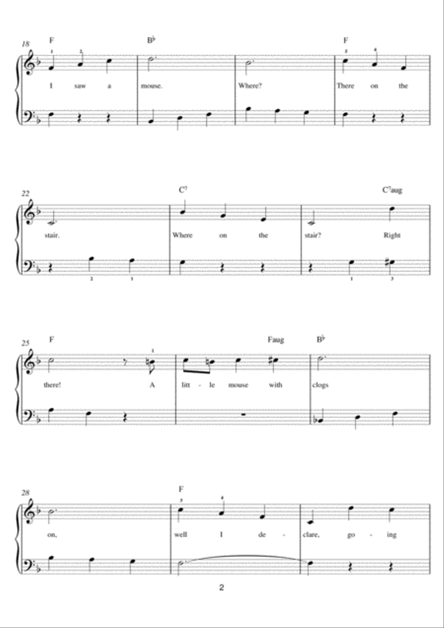 A Windmill In Old Amsterdam Easy Piano scores gallery preview page 2