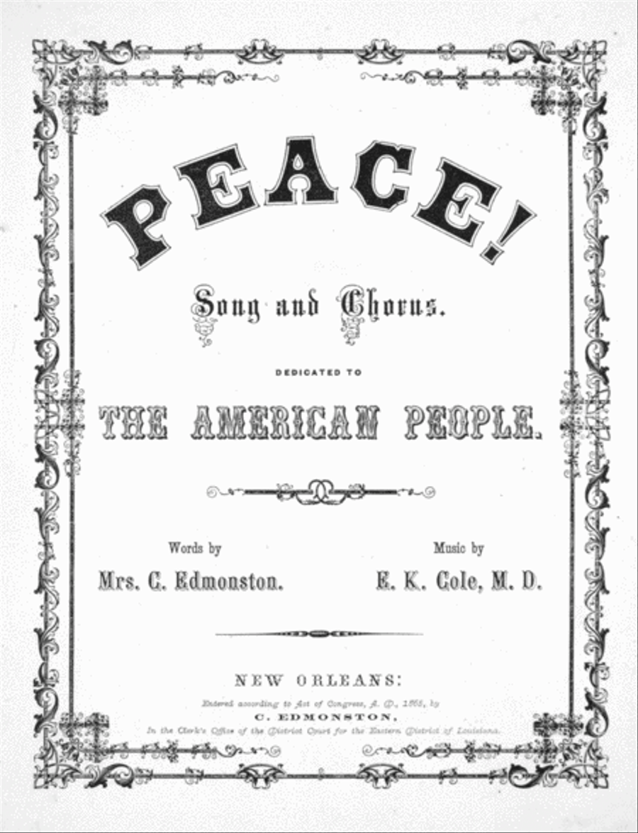 Peace! Song and Chorus Choir scores gallery preview page 1