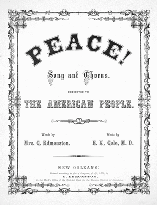 Book cover for Peace! Song and Chorus