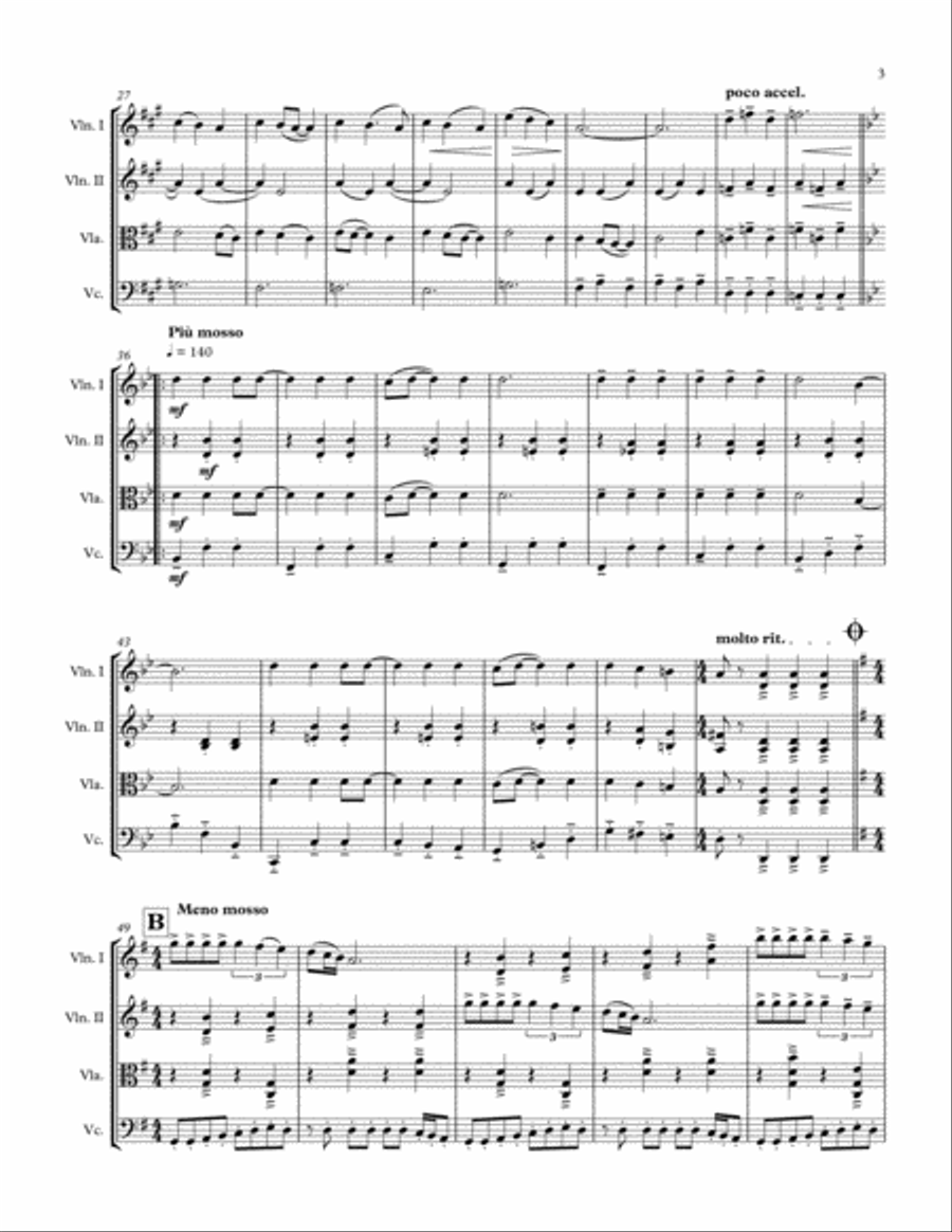 Lucy In The Sky With Diamonds String Quartet scores gallery preview page 3