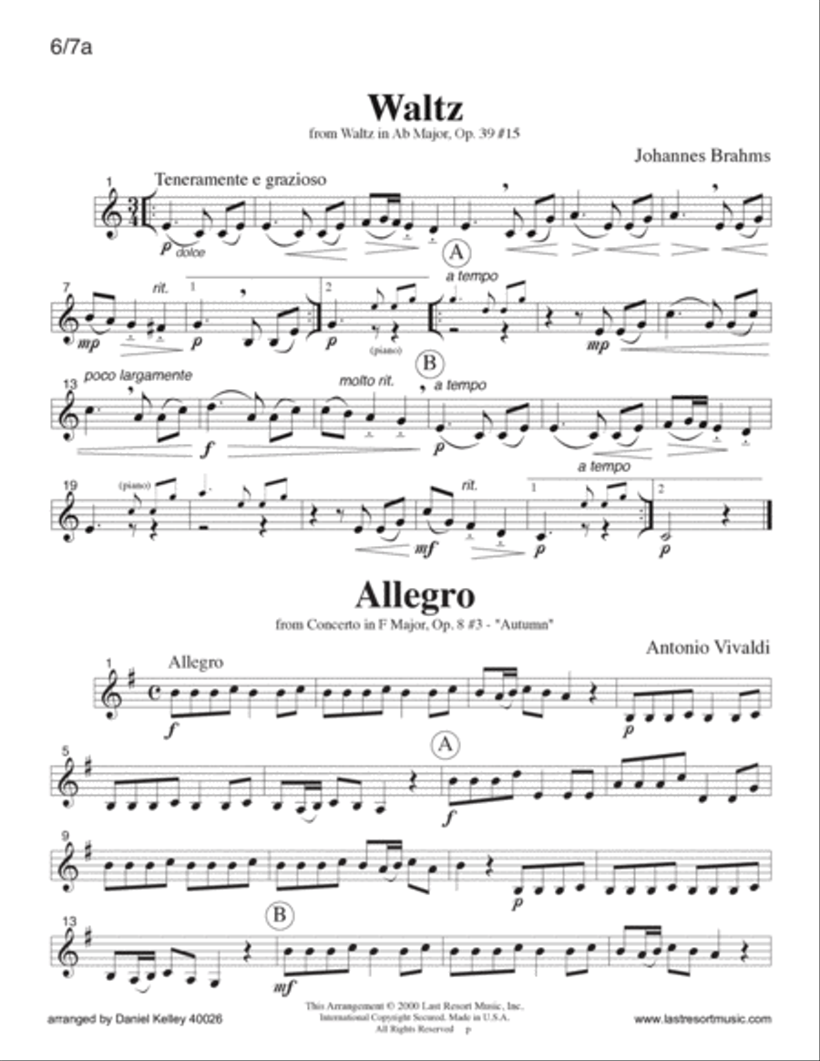 Solos for the Intermediate Clarinetist, Volume 1 for Clarinet & Piano 40026 B-Flat Clarinet scores gallery preview page 6