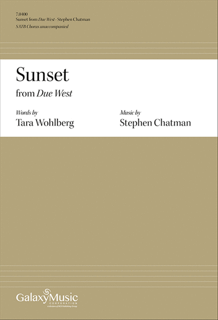 Due West: 4. Sunset Due West: 4. Sunset 4-Part scores gallery preview page 1