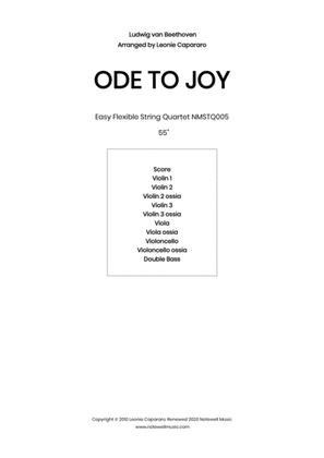 Book cover for Ode To Joy (Flexible string quartet/ensemble)