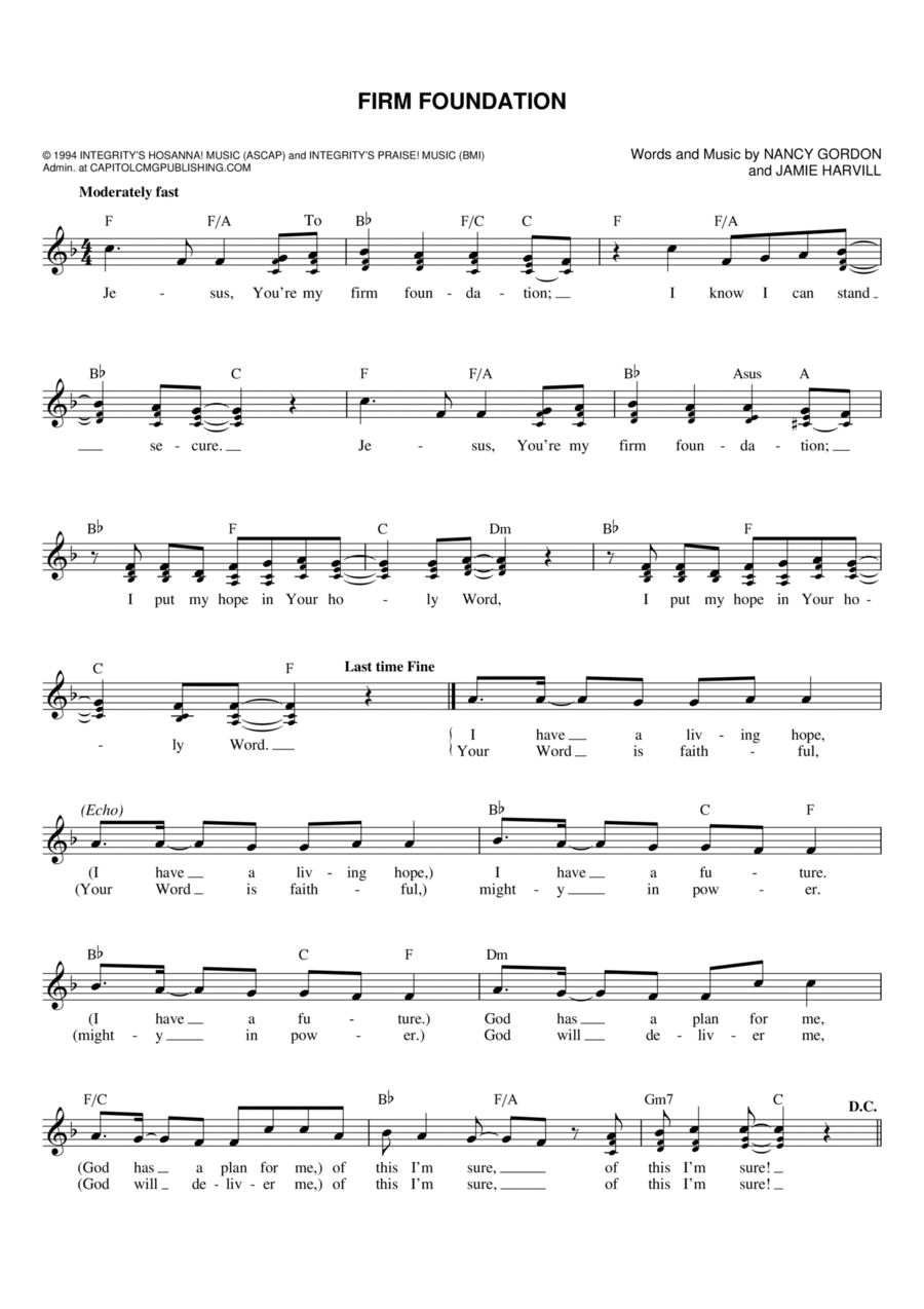 Firm Foundation Firm Foundation Flute scores gallery preview page 1